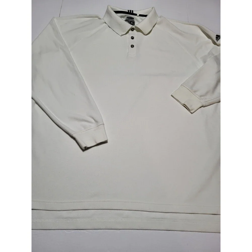 (#L3) Adidas Climalite Stretch Long Sleeve SIZE MEN'S 2XL WHITE